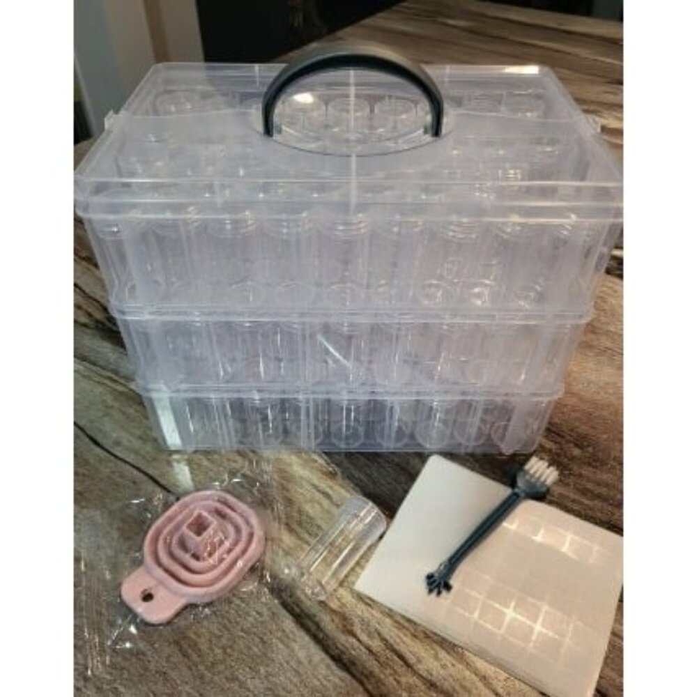 New 3-Tier Diamond Painting Storage Container, 150 Slots Portable Bead Organiz
